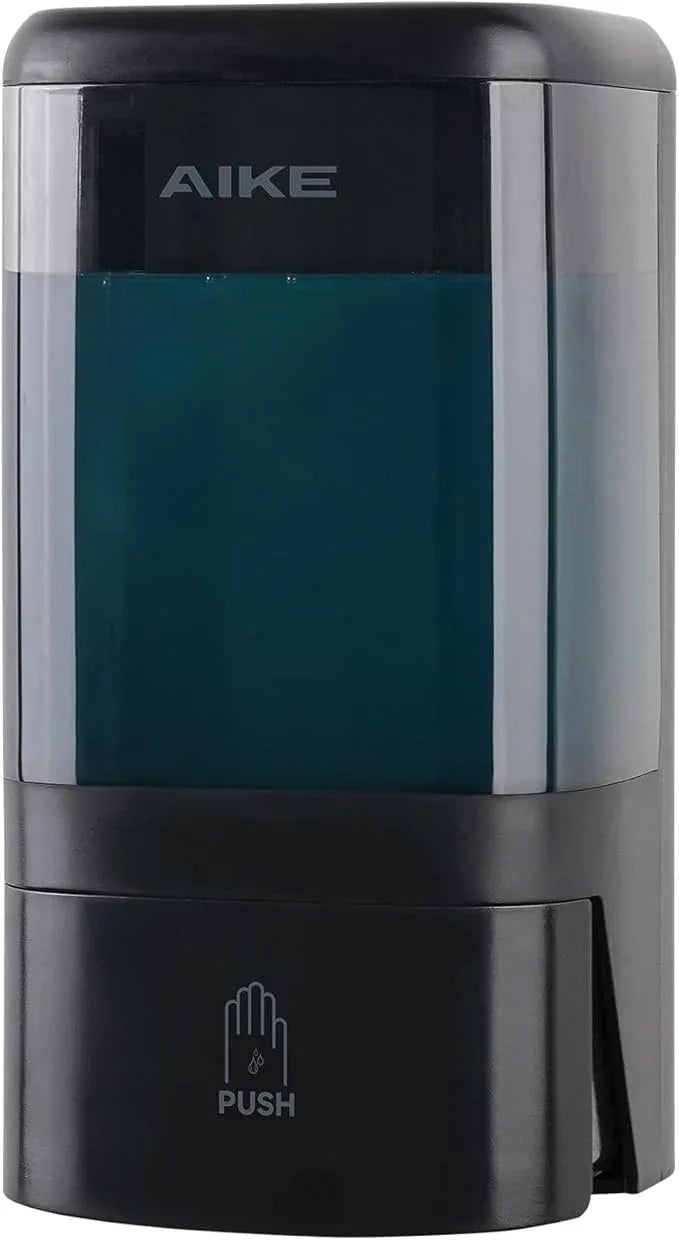 AIKE Wall Mount Liquid Soap Dispenser for Commercial Bathrooms,Offices,Restaurants 40 oz Large Capacity AK1007,Black - ModernBath