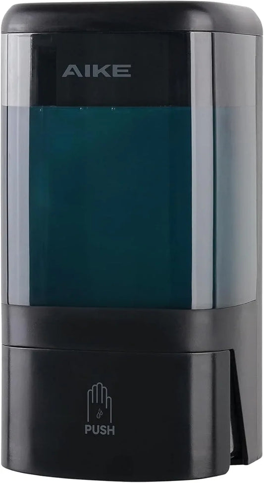 AIKE Wall Mount Liquid Soap Dispenser for Commercial Bathrooms,Offices,Restaurants 40 oz Large Capacity AK1007,Black - ModernBath