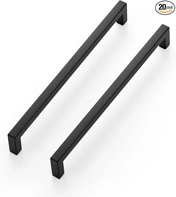 Ravinte 20-Pack Square Drawer Handles, 7-1/2 Inch, Matte Black, Pack of 20 - ModernBath