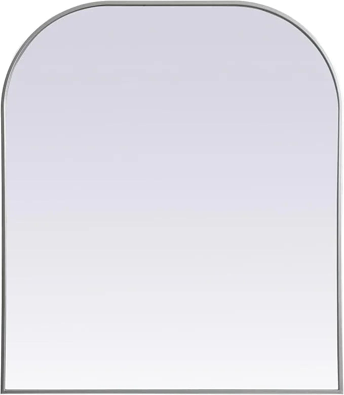 Illuminate, Metal Frame Arch Mirror 36X42 Inch in, Modern, Silver - ModernBath
