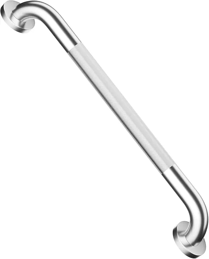 20 Inch Anti Slip Shower Grab Bar, Munzong Stainless Steel Bathroom Grab Bar, Satin Brushed Nickel Knurled Bathroom Balance Bar,Safety Hand Rail Support Handicap Elderly Senior Assist Bath Handle - ModernBath