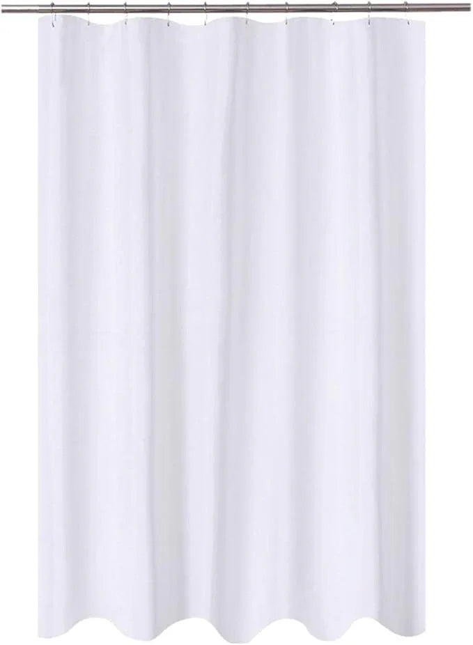 N&Y HOME Fabric Shower Curtain Liner 54 x 72 inches Bath Stall Size, Hotel Quality, Washable, Water Repellent, White Bathroom Curtains with Grommets, 54x72 - ModernBath