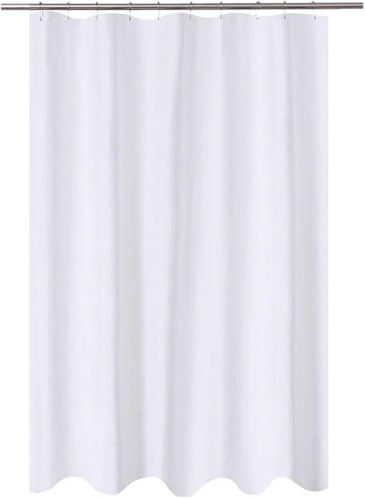N&Y HOME Fabric Shower Curtain Liner 54 x 72 inches Bath Stall Size, Hotel Quality, Washable, Water Repellent, White Bathroom Curtains with Grommets, 54x72 - ModernBath