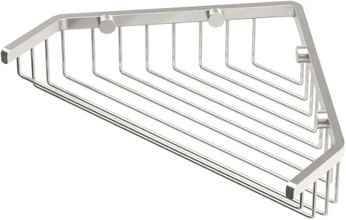 Gatco 1514 9-1/4-Inch Length Shower or Tub Corner Basket, Satin Nickel - ModernBath