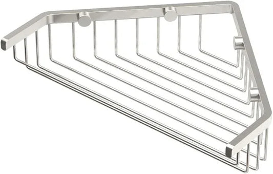 Gatco 1514 9-1/4-Inch Length Shower or Tub Corner Basket, Satin Nickel - ModernBath