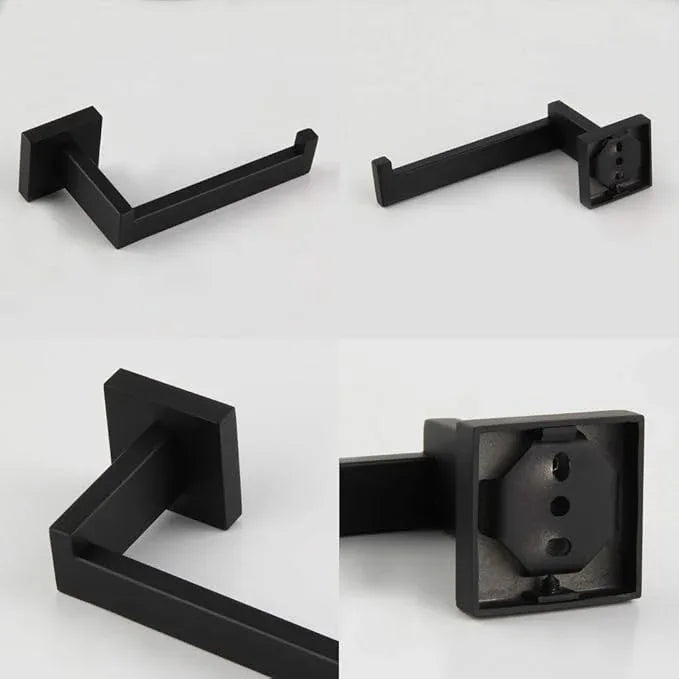 GERZWY Bathroom Toilet Paper Holder SUS 304 Stainless Steel Matte Black Tissue Paper Roll Holder Wall Mount FG1605-BK - ModernBath