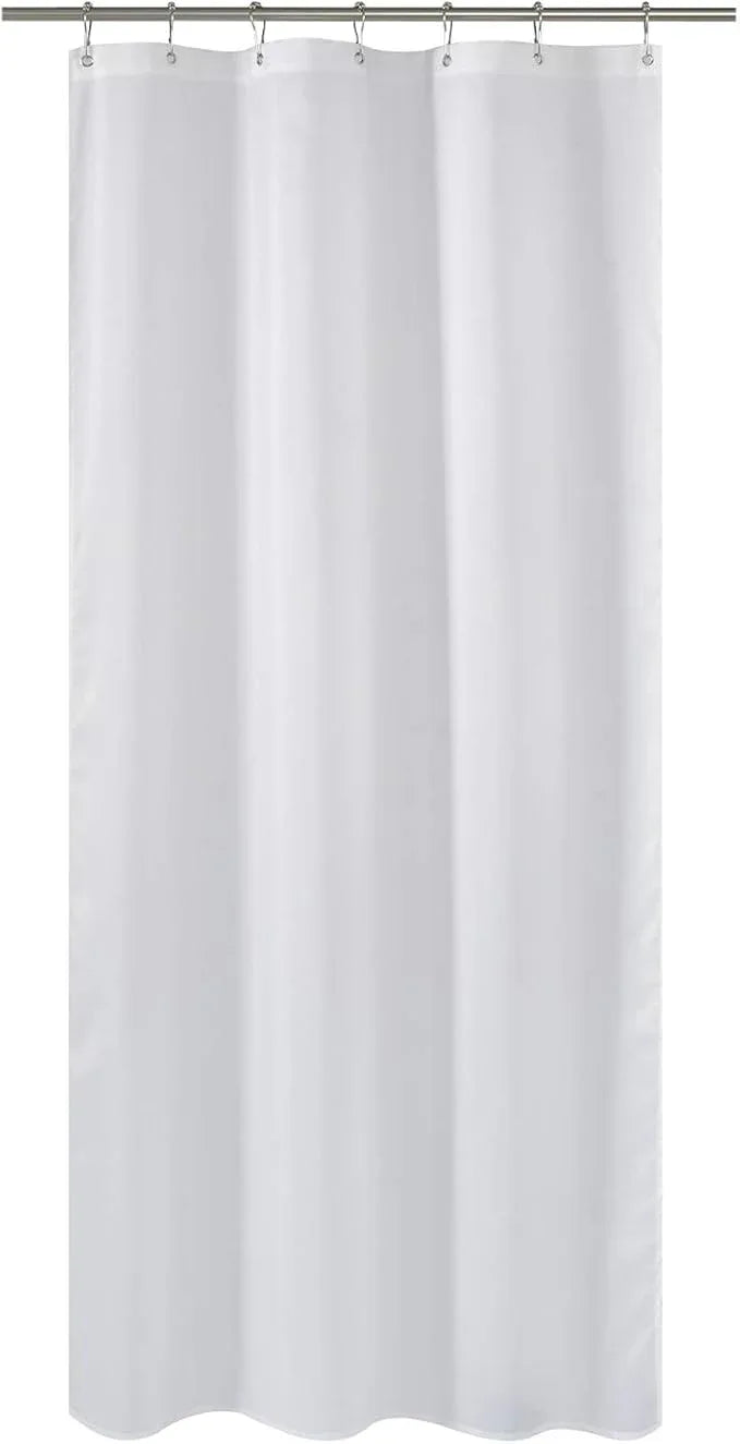 N&Y HOME Fabric Shower Curtain Liner Long Stall Size 42 Width x 78 Length inches, Hotel Quality, Washable, White, 42x78 - ModernBath
