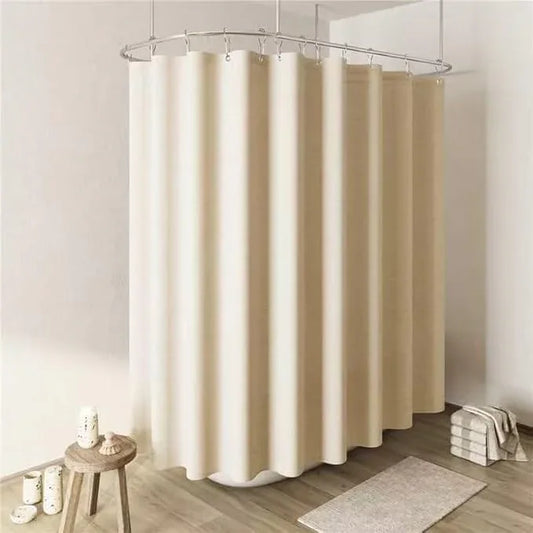 Naturoom Beige Linen Shower Curtain, Textured Fabric Shower Curtains for Bathroom Modern Farmhouse Neutral Tone Premium Quality Fabric Bohemian Rustic Cottage Country Bathroom Decor, Cream, 108 x 72 - ModernBath