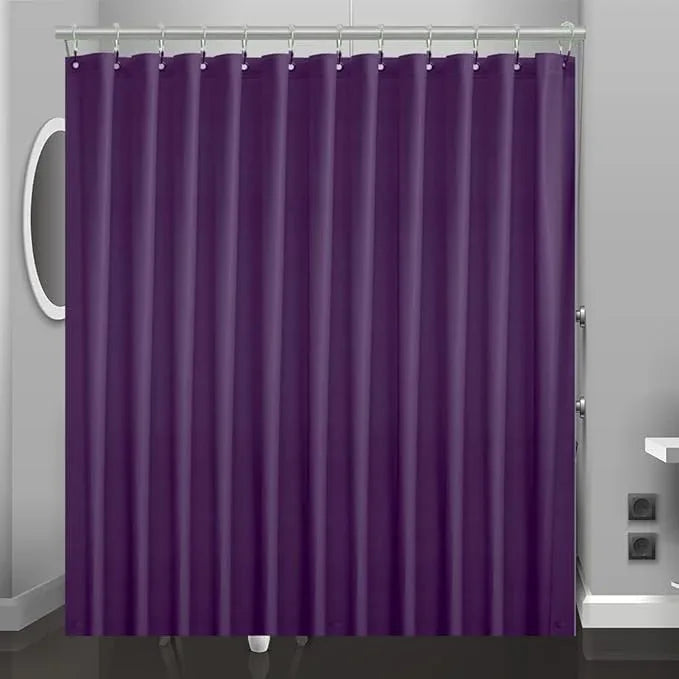 Eazzier Bath Purple Plastic Shower Curtain Or Liner, 72x72 Inch Lightweight Purple Cuctus Plastic Bathroom Shower Showroom Inner Curtain with Rustproof Metal Grommet Holes and Weighted Magnets - ModernBath