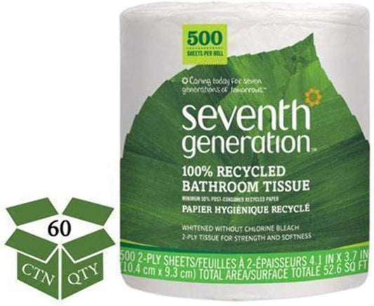 Seventh Generation Bathroom Tissue - 2 ply 500 sheet roll - Case of 60 - ModernBath