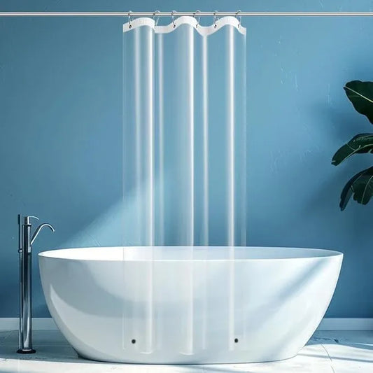 Ga-Geetopia Narrow Size - Thin PEVA Clear Plastic Shower Curtain Liner 36"x72" Water Repellent Lightweight Odorless Clear Bathroom Office Classroom Showroom Curtain Liner for Stall - ModernBath