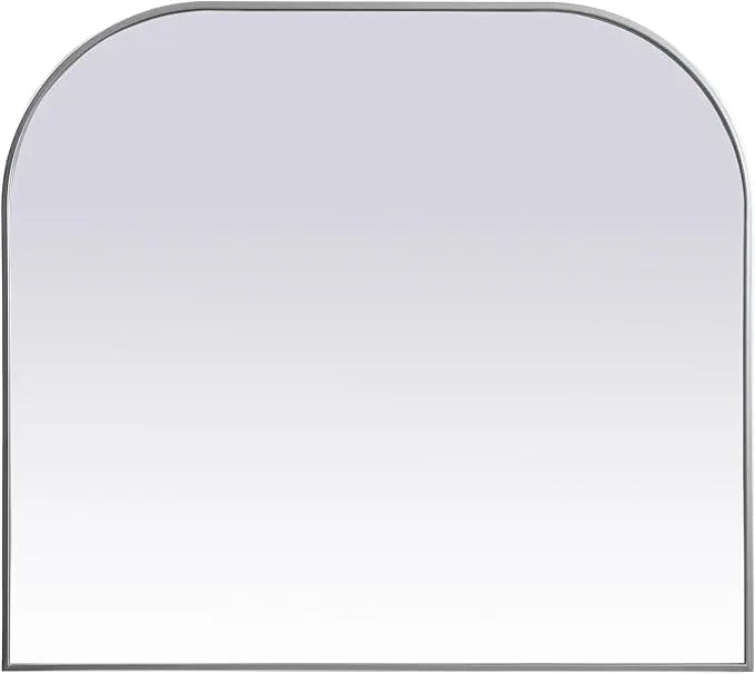 Illuminate, Metal Frame Arch Mirror 42X38 Inch in, Modern, Silver - ModernBath