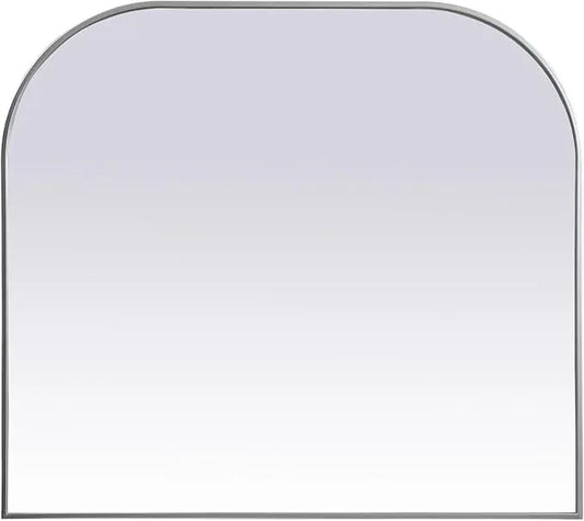 Illuminate, Metal Frame Arch Mirror 42X38 Inch in, Modern, Silver - ModernBath