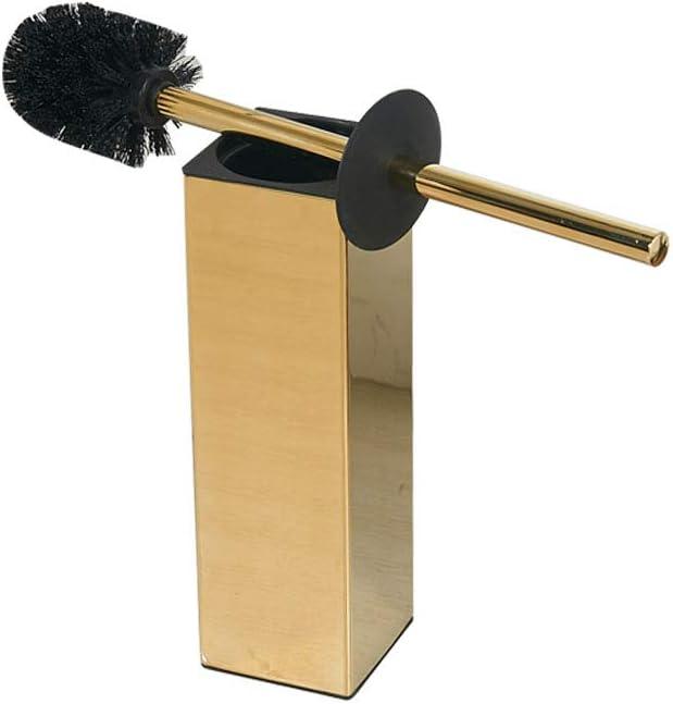 BGL Freestanding Solid Stianless Steel 304 Toilet Bowl Brush and Holder for Bathroom Storage and Organization - Space Saving, Sturdy, Deep Cleaning, Covered Brush (Gold) - ModernBath