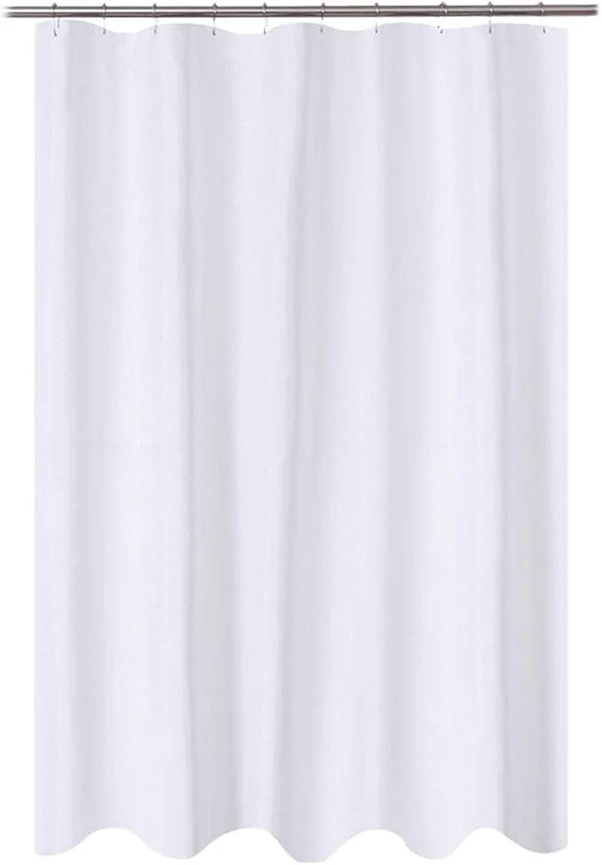 N&Y HOME Fabric Shower Curtain Liner 60 x 78 inch Long Stall Size, Hotel Quality, Washable, Water Repellent, White Bathroom Curtains with Grommets, 60x78 - ModernBath