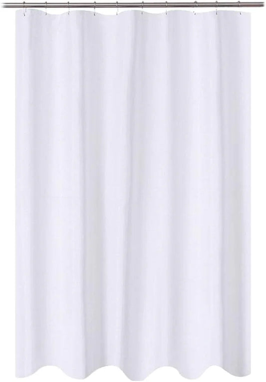 N&Y HOME Fabric Shower Curtain Liner 60 x 78 inch Long Stall Size, Hotel Quality, Washable, Water Repellent, White Bathroom Curtains with Grommets, 60x78 - ModernBath