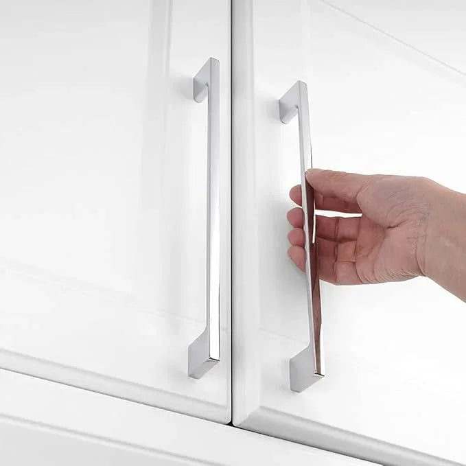 KOOFIZO 5 Pack 8-4/5 Inch Polished Chrome Kitchen Cabinet Pulls Chrome Cabinet Handles Chrome Cabinet Hardware for Kitchen Cabinets Drawer P01 Dresser Cupboard Bedroom Bathroom - ModernBath