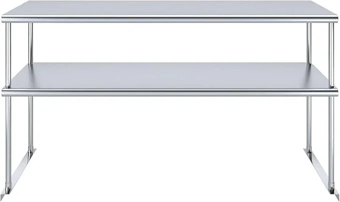 AmGood Double OverShelf Stainless Steel NSF - Many (60" Long x 18" Deep) - ModernBath