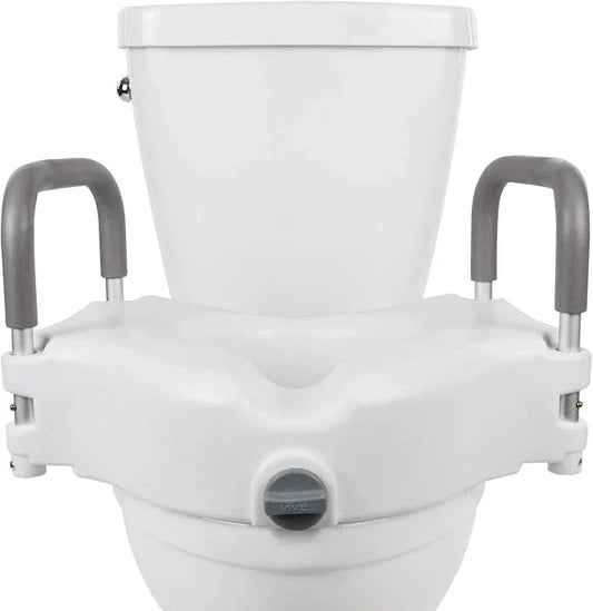 Vive Raised Toilet Seat - 5" Portable, Elevated Toilet Seat Riser & Extender - Elongated and Standard Fit Commode Lifter - Bathroom Safety Extender Assists Disabled, Elderly, Seniors, Handicapped - ModernBath