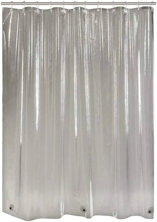 AmazerBath Extra Long Shower Curtain Liner, Clear Black Shower Liner 84 Inches Long, 72x84 Plastic Shower Curtain Liners, Cute Tall Shower Liner, PEVA Bathroom Shower Curtain Liners & 3 Magnets - ModernBath