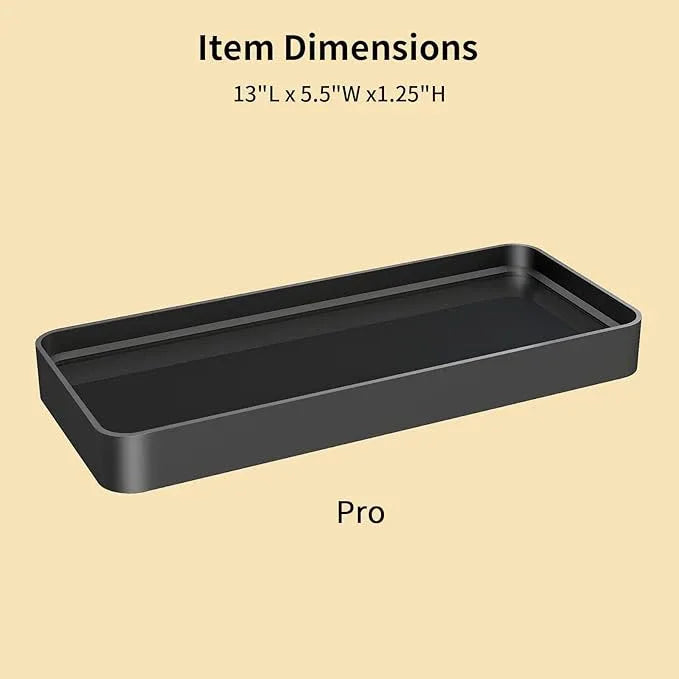 YUMORE Bathroom Organizer Countertop, Counter Organizer for Bathroom Decor, Tempered Glass Shelf for Vanity Storage, Makeup Tray for Perfume Skincare Bedroom Kitchen Corner(1 Tier- Pro) - ModernBath