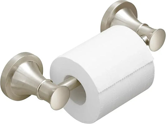 BESy Wall Mounted Toilet Paper Roll Holder Rustproof Tissue Paper Holder Bathroom Flexible Pivoting Tissue Handle Toilet Tissue Roll Holder, Brushed Nickel, Stainless Steel - ModernBath
