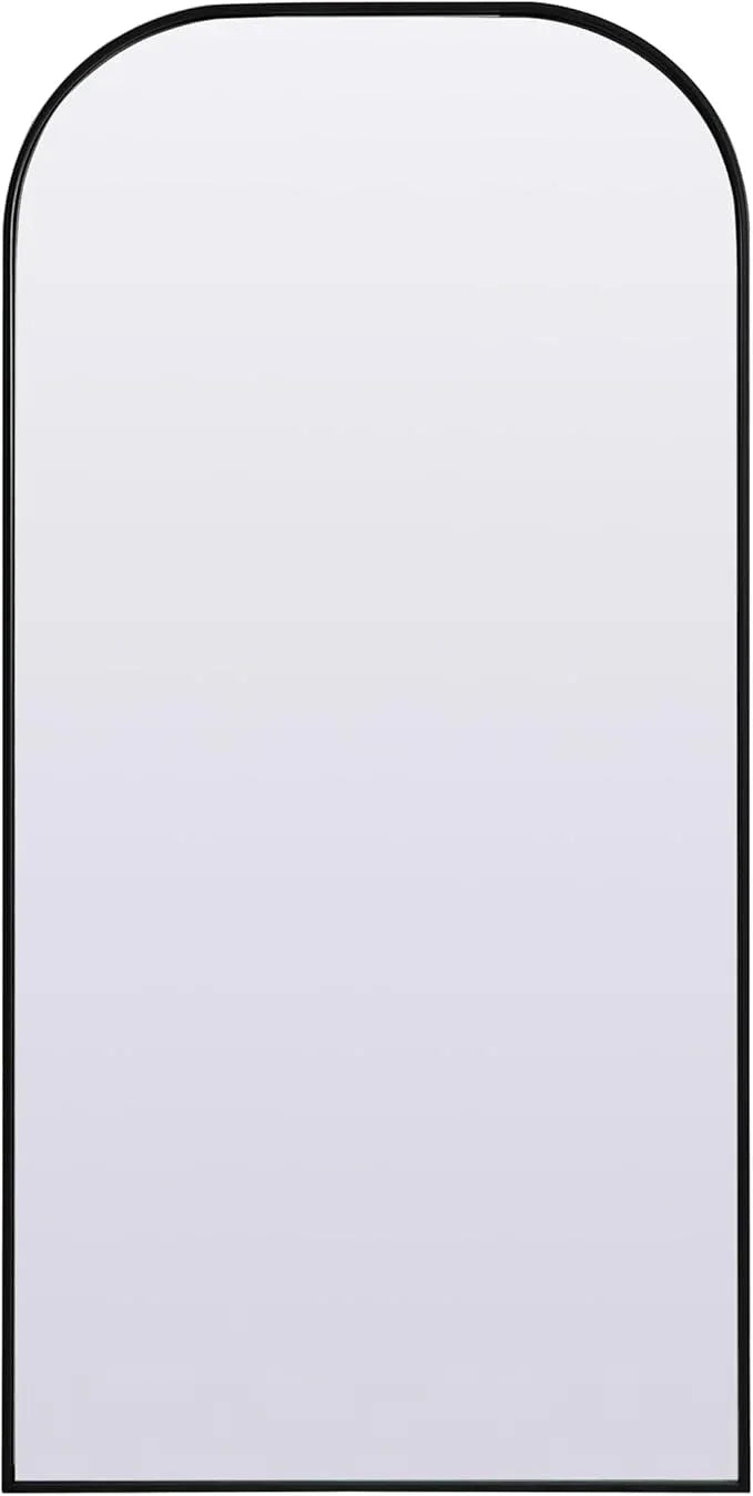 Illuminate, Metal Frame Arch Full Length Mirror 32X66 Inch in, Modern, Black - ModernBath