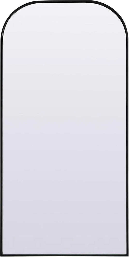 Illuminate, Metal Frame Arch Full Length Mirror 32X66 Inch in, Modern, Black - ModernBath