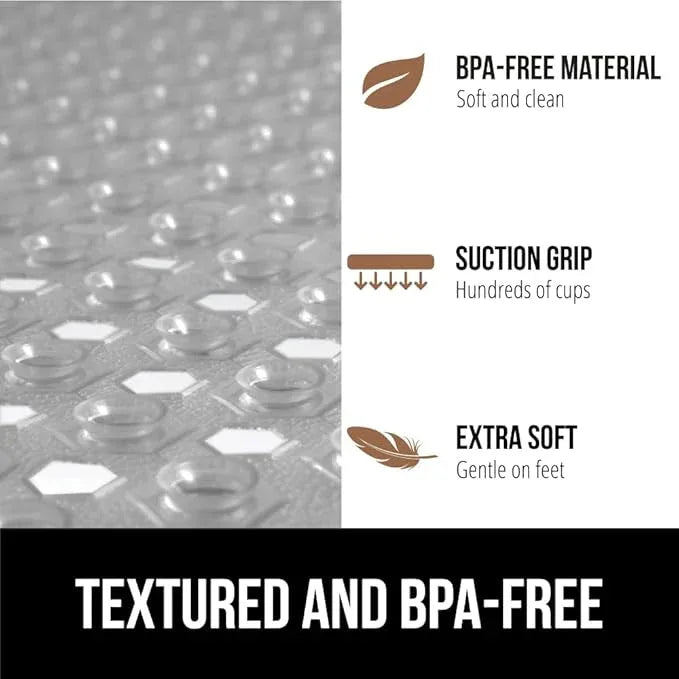 GORILLA GRIP Patented Square Shower Stall Mat, Small Bathtub Floor Mats for Stand Up Showers, Suction Cups and Drainage Holes, Machine Wash, Soft on Feet, Bathroom Accessories 21x21 Inch, Gray Opaque - ModernBath