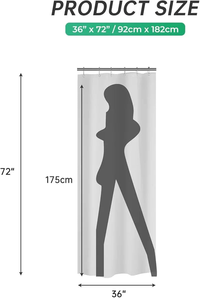 AmazerBath Plastic Small 36 x 72 Narrow Frosted , PEVA Cute Stall Shower Liner, Stand Up Shower Curtain Liners with 2 Clear Weights and 6 Grommet Holes - ModernBath