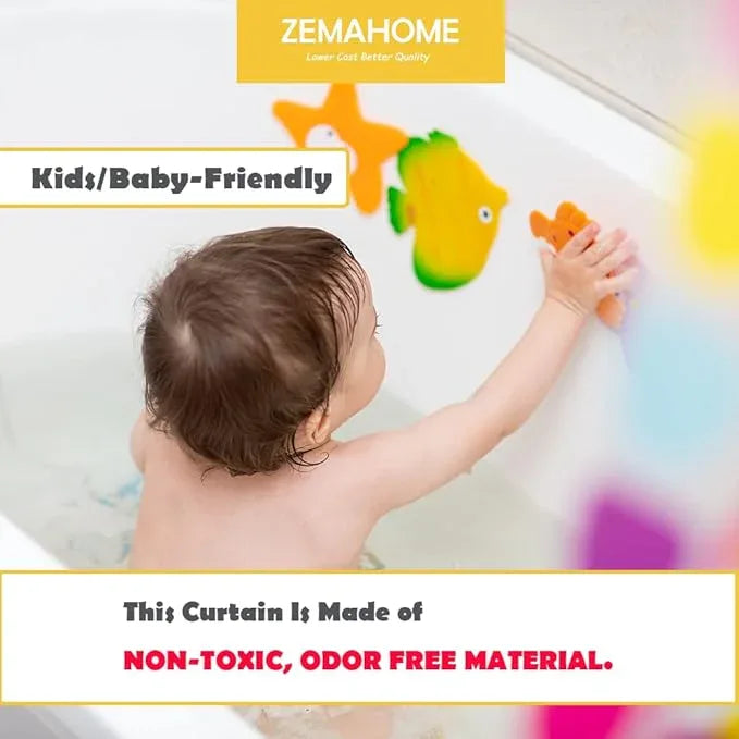 ZEMAHOME 2 Pack PEVA Plastic Shower Curtain Liner Premium Light Weight 72" x 72" Clear Bathroom Shower Showroom Curtain Liner with Rustproof Metal Gromments and Weighted Magnet - ModernBath
