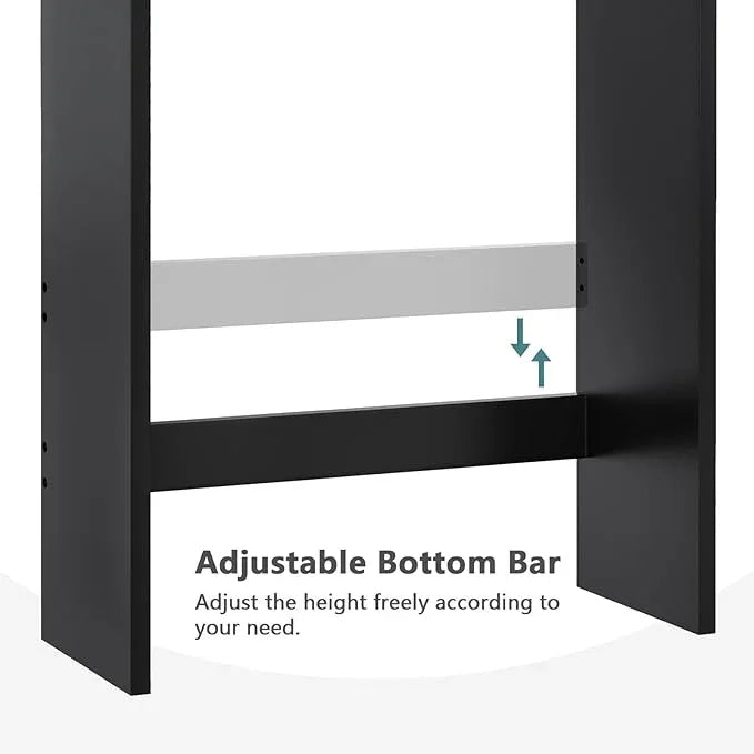 Over The Toilet Storage Cabinet, Over The Toilet Storage with Adjustable Shelf and Double Doors, Above Toilet Storage Cabinet for Bathroom Storage Over Toilet Bathroom Organizer (Black) - ModernBath