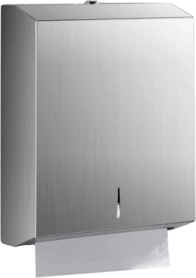 Paper Towel Dispenser Wall Mount - Multifold Trifold Paper Towel Dispensers, Large Capacity Stainless Steel Tissue Holder, Suitable for Bathrooms and Public Places - ModernBath