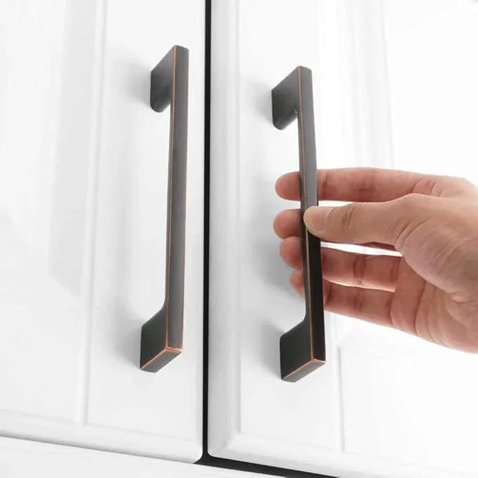 KOOFIZO 10 Pack 5 Inch Wide Foot Cabinet Bar Pulls - Oil Rubbed Bronze Modern Solid Handles for Kitchen Cupboard Door, Bedroom Dresser Drawer, Bathroom Wardrobe Hardware - ModernBath