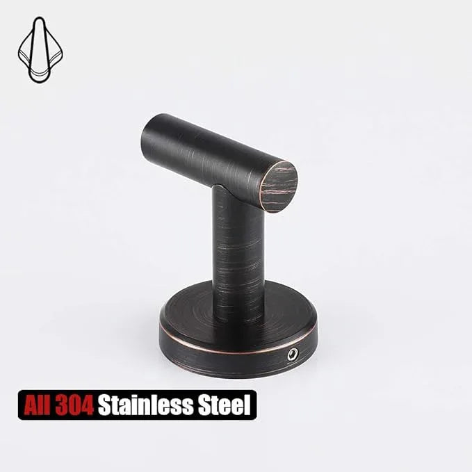 JQK Bathroom Towel Hook Oil Rubbed Bronze, 304 Stainless Steel 0.8mm Coat Robe Clothes Hook for Bathroom Kitchen Garage Wall Mounted (Pack of 4), TH100-ORB-P4 - ModernBath