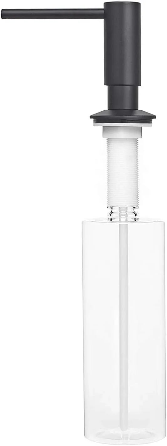 Samodra Sink Soap Dispenser, Metal Pump Head Liquid Lotion Countertop Kitchen Bathroom Soap Dispenser with 17 OZ PET Bottle (Black Matte) - ModernBath