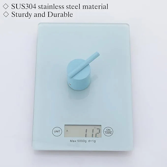 RANDOM Clear Sky Blue Towel Hooks for Bathrooms Round Shower Hooks Stainless Steel Wall Mount Coat Hook.96068-8CKB - ModernBath
