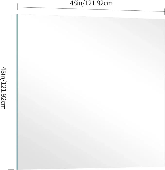 KOCUUY Large Frameless Mirror, 48x48 Inch Square Bathroom Vanity Mirror for Over Sink, Upgraded Shatterproof Unframed Design for Bedroom, Living Room, Entryway - ModernBath