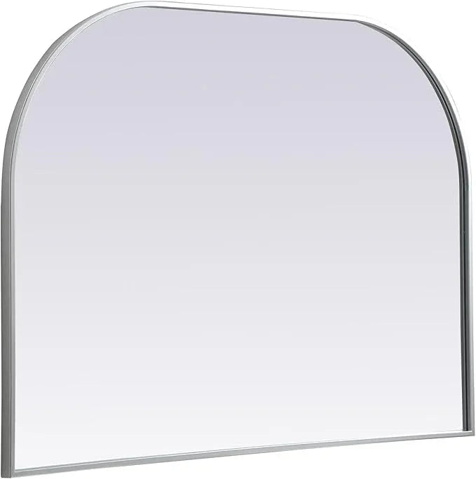 Illuminate, Metal Frame Arch Mirror 42X30 Inch in, Modern, Silver - ModernBath