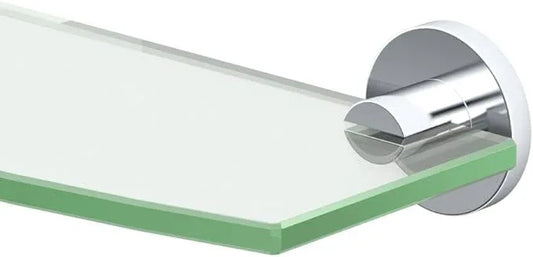 Gatco 4686 Channel Glass Shelf, Chrome/Wall Mounted 20.13" X 5.25" Tempered/Floating Rectangle Glass Shelf for Bathroom - ModernBath