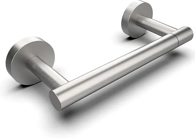 Bathroom Toilet Paper Holder Wall Mount SUS304 Stainless Steel Double Post Pivoting Toilet Paper Roll Holder Wall Mounted for Bathroom RV Commercial Toilet Tissue Dispensers, Brushed Nickel - ModernBath
