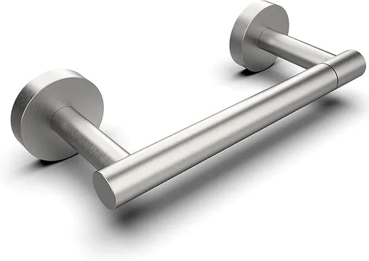 Bathroom Toilet Paper Holder Wall Mount SUS304 Stainless Steel Double Post Pivoting Toilet Paper Roll Holder Wall Mounted for Bathroom RV Commercial Toilet Tissue Dispensers, Brushed Nickel - ModernBath