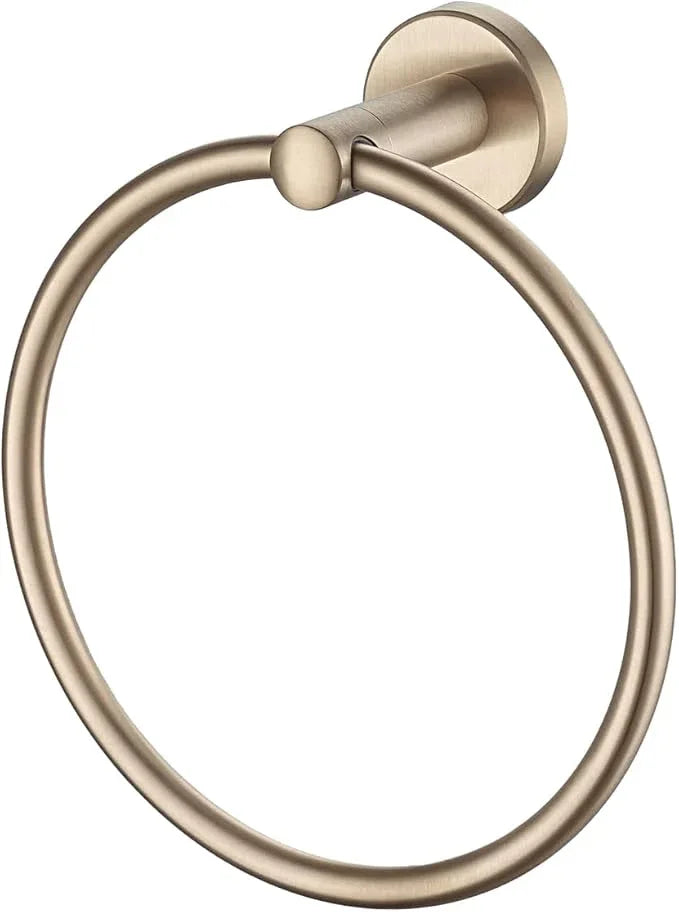 JQK Towel Ring Champagne Bronze, 304 Stainless Steel Hand Towel Holder for Bathroom Wall Mount, TR130-CB - ModernBath