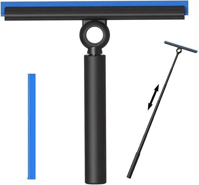 EHOMGUI Shower Squeegee for Glass Doors, Squeegee with Long Handle, Telescoping Squeegee for Shower, Extendable Window Cleaner Tool for Car Windows, Tile Walls, Sliding Door, Shower Glass Door - ModernBath