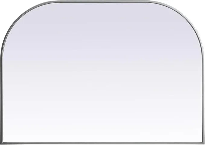 Illuminate, Metal Frame Arch Mirror 42X30 Inch in, Modern, Silver - ModernBath