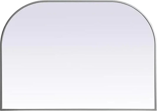 Illuminate, Metal Frame Arch Mirror 42X30 Inch in, Modern, Silver - ModernBath