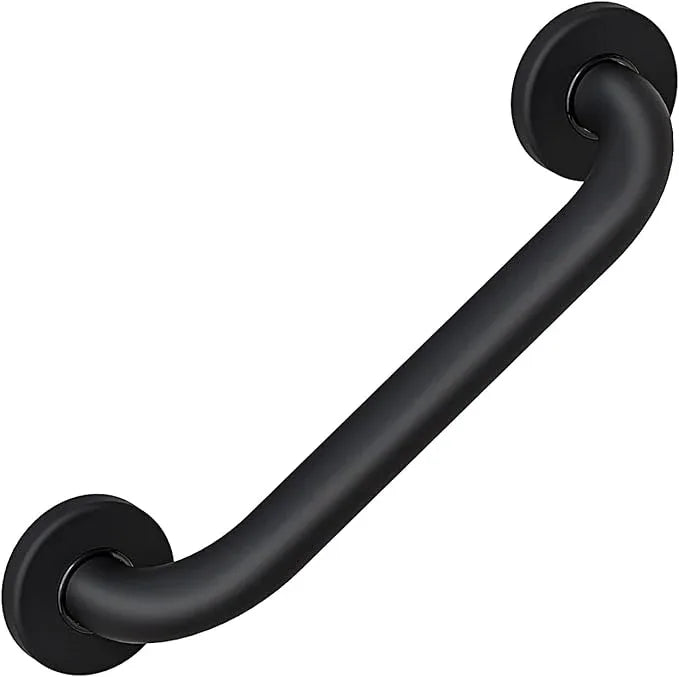 ROTHLEY 12 Inch Grab Bar for Bathtubs and Showers: Stainless Steel Shower Grab Bar Wall Mounted Shower Handle with Concealed Screws for Handicapped Elderly and Seniors (Matte Black) - ModernBath