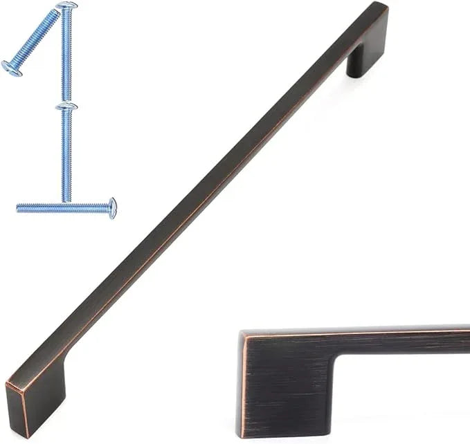 KOOFIZO 1 Pack 8-4/5 Inch Oil Rubbed Bronze Kitchen Cabinet Pulls Rubbed Bronze Cabinet Handles Bronze Cabinet Hardware for Kitchen Cabinets Drawer P01 Dresser Cupboard Bedroom Bathroom - ModernBath