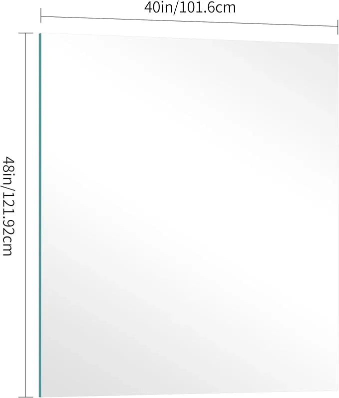 KOCUUY Large Frameless Mirror, 40x48 Inch Square Bathroom Vanity Mirror for Over Sink, Upgraded Shatterproof Unframed Design for Bedroom, Living Room, Entryway - ModernBath