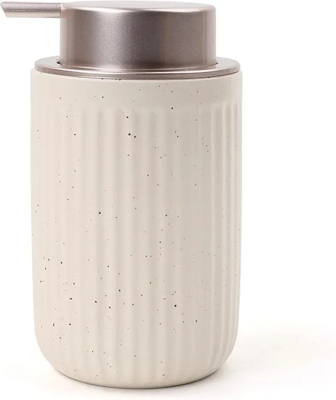 BosilunLife Dish Hand Soap Dispenser - Liquid Pump Soap Dispenser for Bathroom Decro Aprcot 12oz Ceramic Kitchen Dish Dispenser with Rust-Proof Liquid Pump Modern Refillable Lotion Bottles - ModernBath
